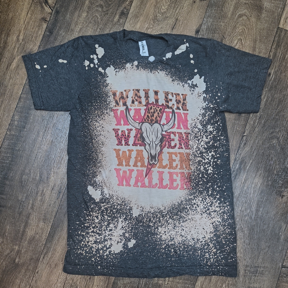 Charcoal Morgan wallen Graphic Tee with Bull Design